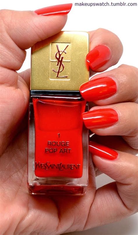 ysl nail polish rouge pop art review|What’s On My Nails: YSL La Laque Couture in 1 Rouge Pop Art.